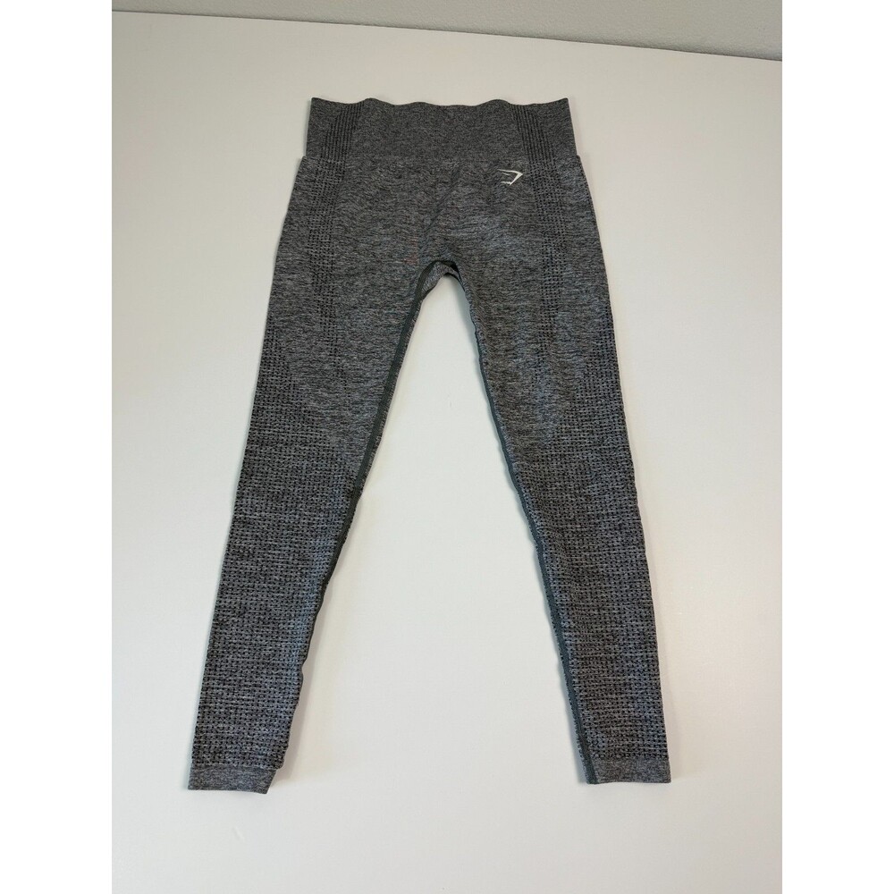 Gymshark Womens Leggings Vital Seamless High Waisted Workout Size M Grey Marl